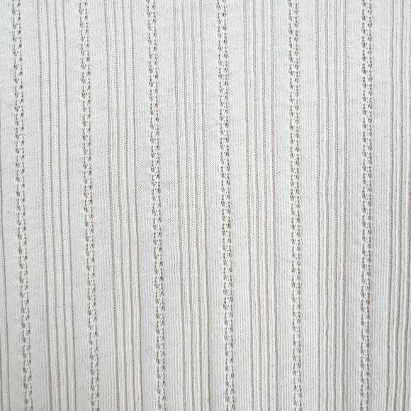 American Eagle AE Cropped Pointelle Hey Baby Tee Oatmeal Cream size XL - Picture 7 of 9